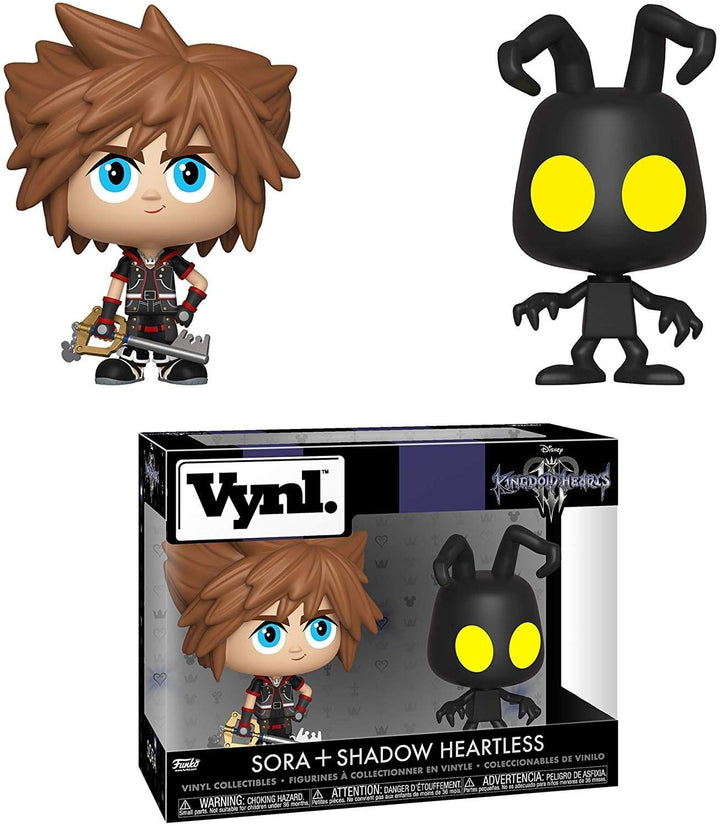 Funko VYNL 4" 2-Pack: Kingdom Hearts 3: Sora & Heartless, Multi - Vinyl-Sammelfigur - Geschenkidee -