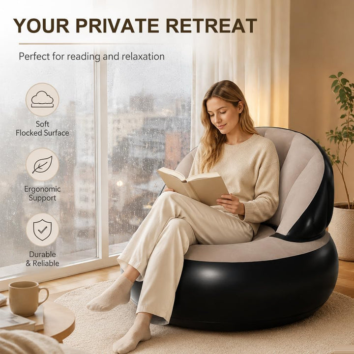 Aufblasbarer Sofa, Aufblasbarer Sessel, Tragbarer Aufblasbarer Sofastuhl | Gohytal Aufblasbarer Sofa