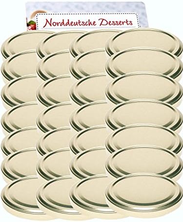 100 Twist-Off-Deckel Verschlüsse Ersatzdeckel Deckel für Sturzgläser To 82 Passend für 230/350 / 435