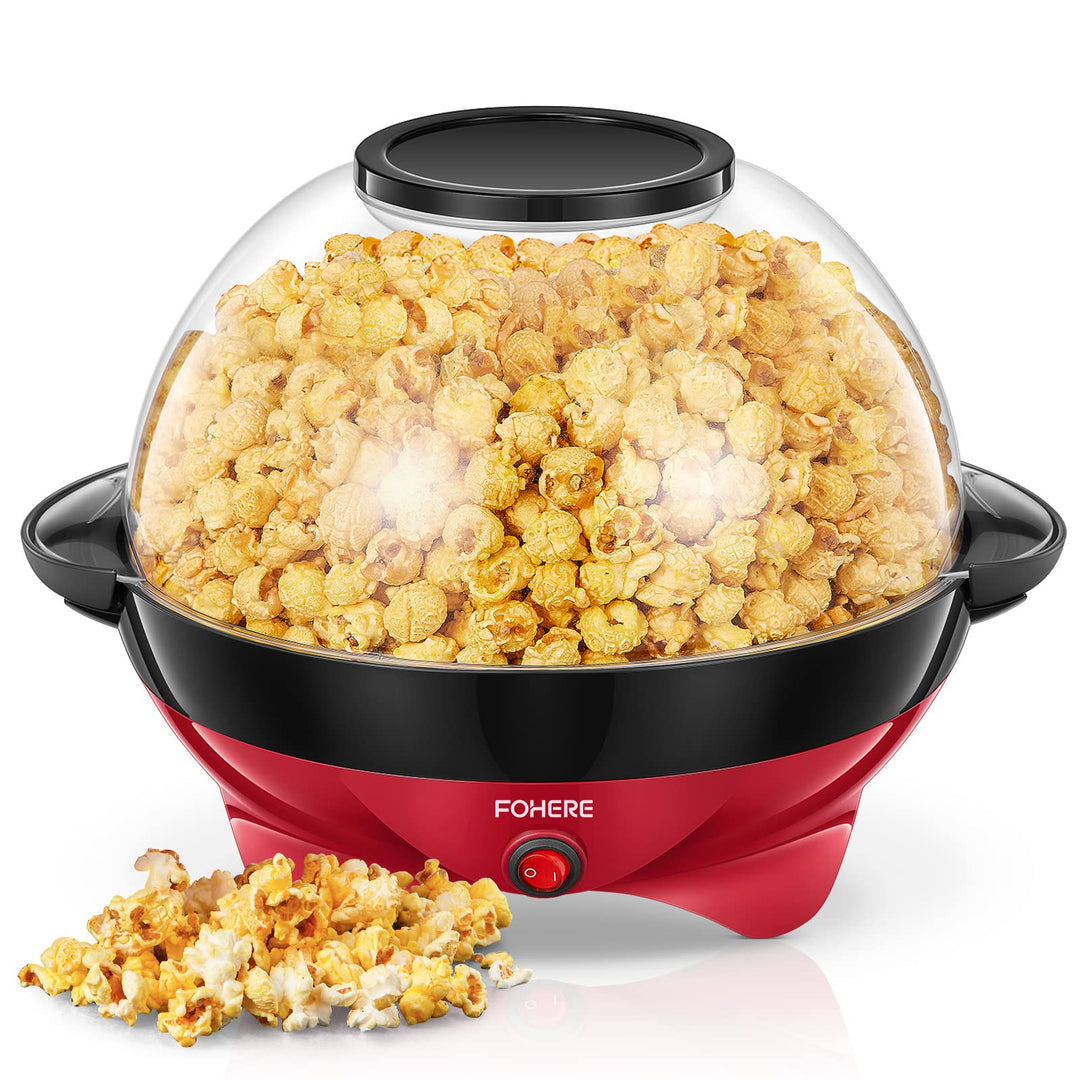 Popcornmaschine, 5L Popcorn Maker für Zuhause, Popcorn Machine mit Zucker, Öl, Butter, Antihaftbesch