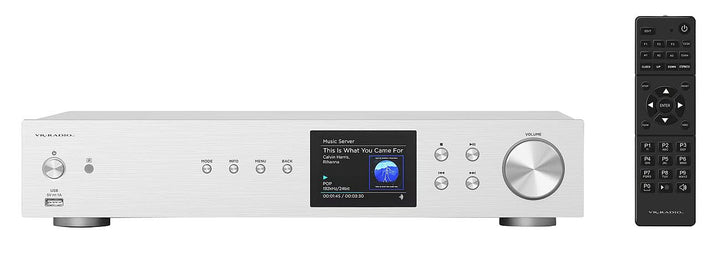 VR-Radio Receiver: Digitaler WLAN-HiFi-Tuner, Internetradio, DAB+, Bluetooth, Silber (HiFi Receiver,