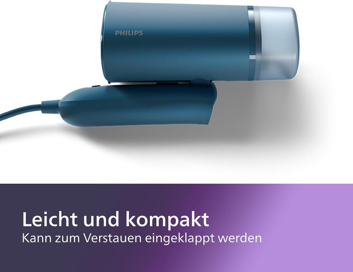 Philips 3000-Serie Tragbarer Dampfglätter - 1000 W, Kompakt und Faltbar, 100ml Wassertank konstante