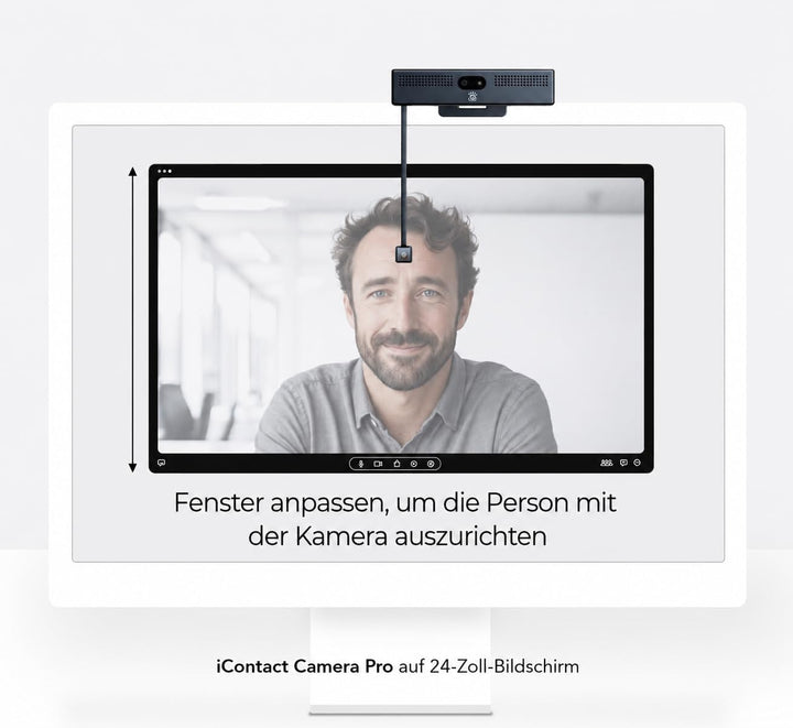 ProHello 4K HD Webcam mit Blickkontakt, Windows Hello Gesichtserkennung, Mikrofonen mit Geräuschunte