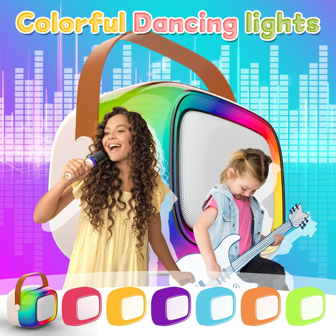 GUYUCOM Karaoke Machine mit 1 Kabellose Mini Mikrofon für Kinder und Erwachsene, Tragbaren Bluetooth