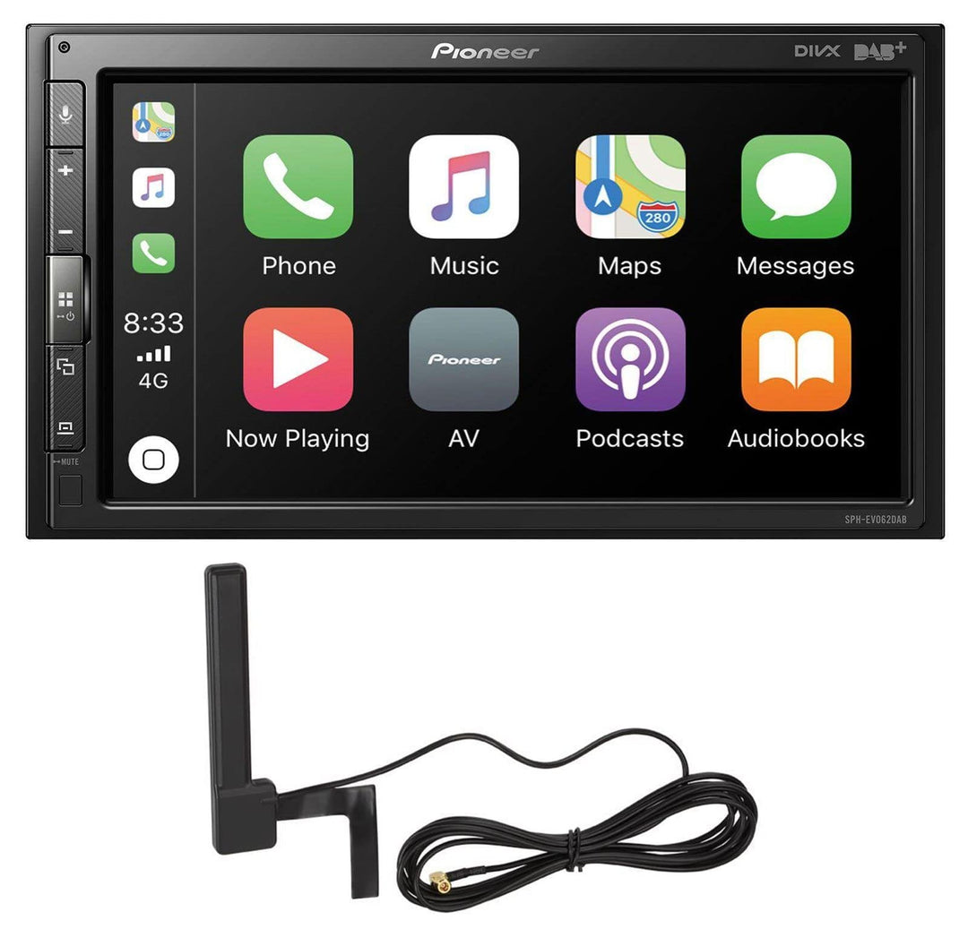 Pioneer SPH-EVO62DAB-AN Media Center - 6,8 Zoll Touchscreen, 1,5 A Schnellladung USB, Apple CarPlay,