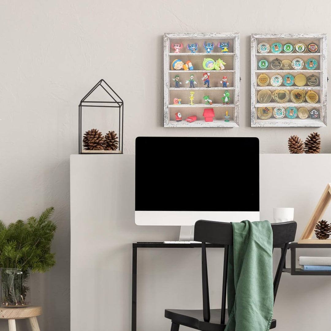 GraduationMall 3D Bilderrahmen mit Abnehmbaren Regalen 28x35cm Tief Objektrahmen zum Befüllen für Mi