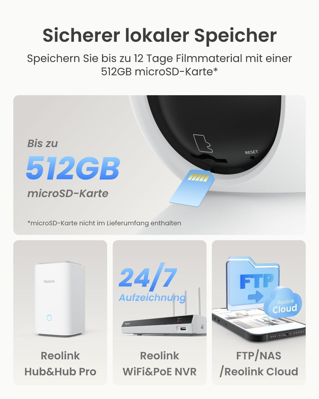 Reolink 4K PTZ WLAN Überwachungskamera Innen, 2,4/5 GHz Wi-Fi 6, Babyphone mit Kamera, 3X Optischer