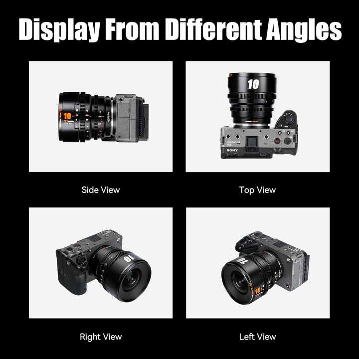 7artisans 10 mm T2.1 Cine-Objektiv, S35-Rahmen, kompatibel mit Sony E Mount-Mount (C-Rahmen), für So