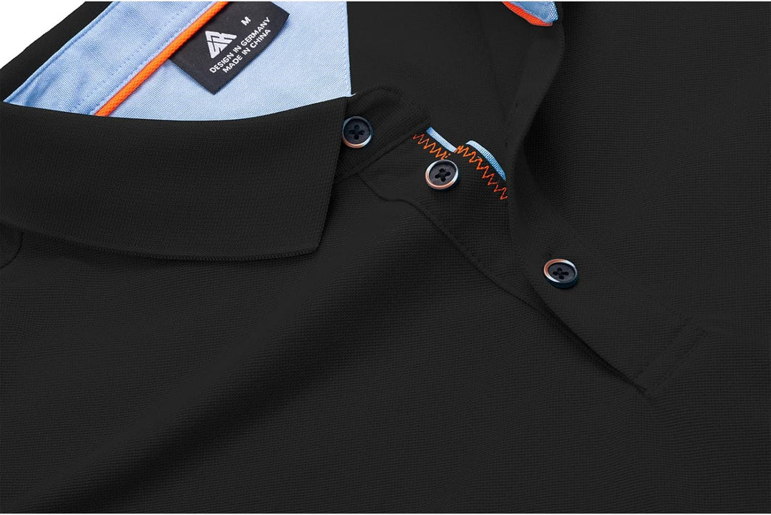 geeksport Herren Poloshirt Kurzarm Tennis Regular Fit Shirt Sport Schnelltrocknend Atmungsaktiv Polo