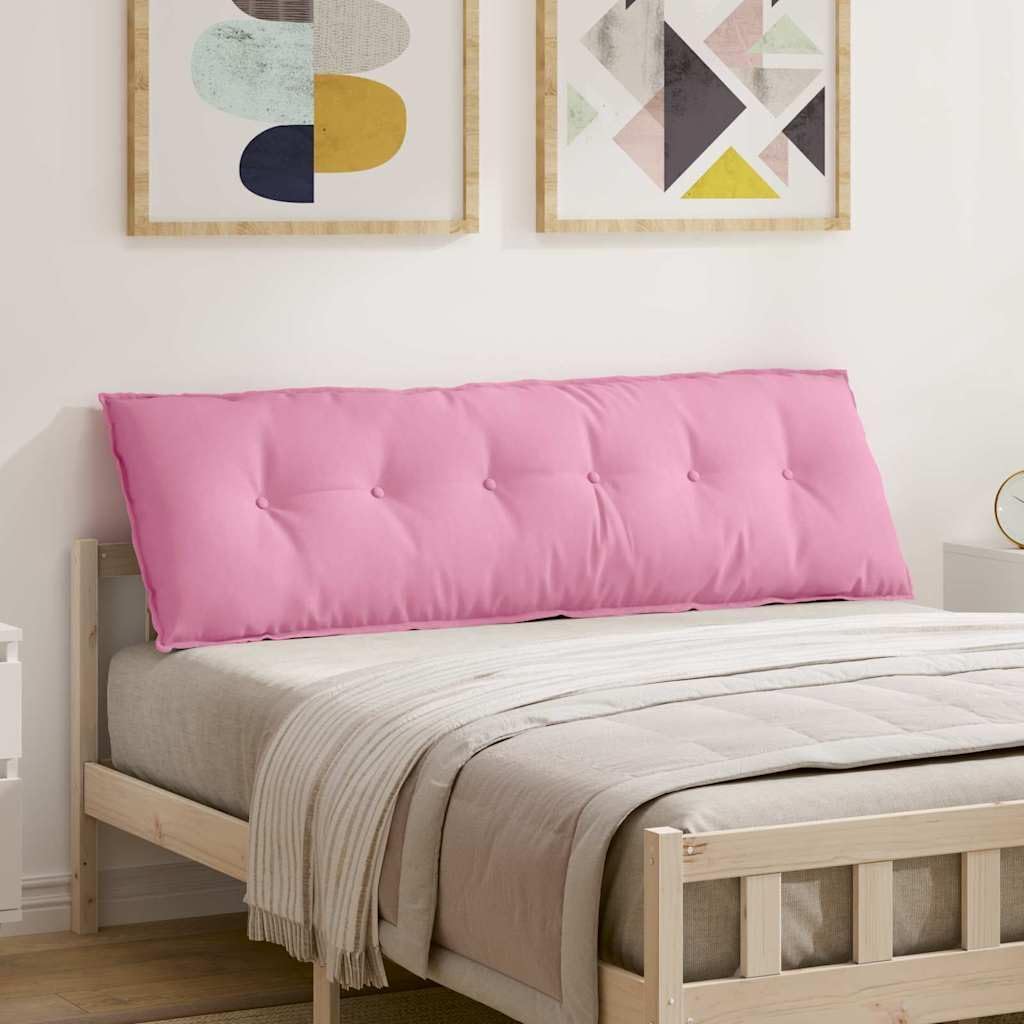 vidaXL Rückenkissen Rosa 160 x 19 x 50 cm Stoff, Wohnzimmer, rechteckig, modern, abnehmbare Bezüge,