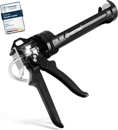 KISTEK® Profi Kartuschenpresse (150-310ml) mit starker 24:1 Übersetzung [inkl. Ratgeber] - Hochwerti