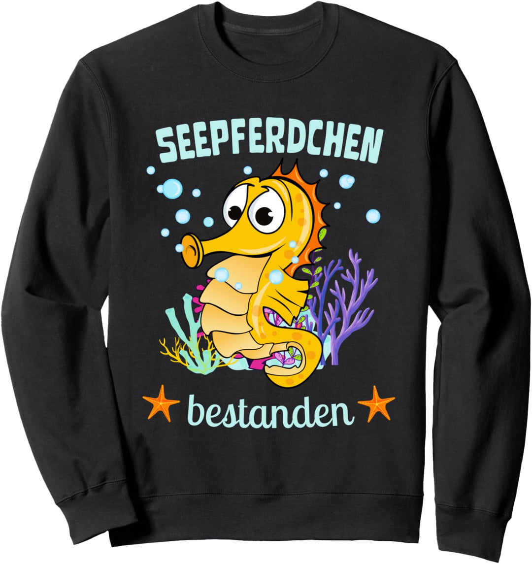 Seepferdchen Bestanden Kinder Schwimmabzeichen Sweatshirt