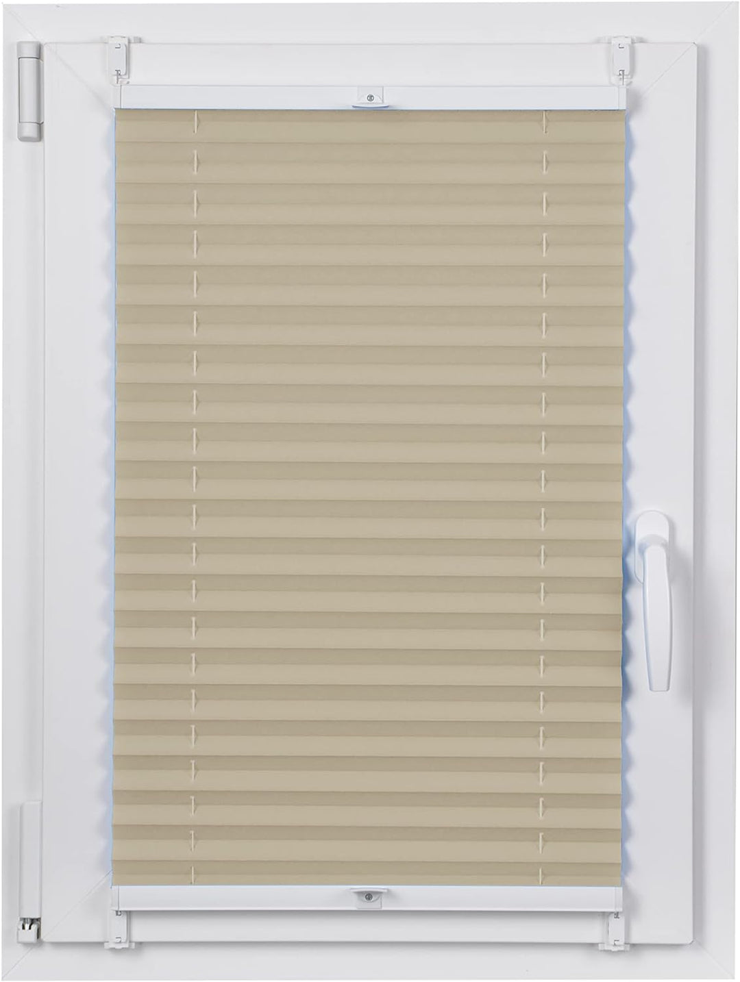 DECOOR Plissee ohne Bohren 75cm x 100cm Faltrollo Rollo für Fenster und Tür Nicht-invasive Fensterja