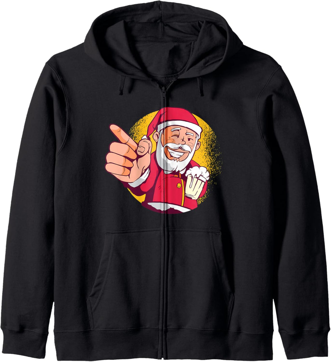 Der Weihnachtsmann trinkt Bier an Weihnachten - Lustig Kapuzenjacke