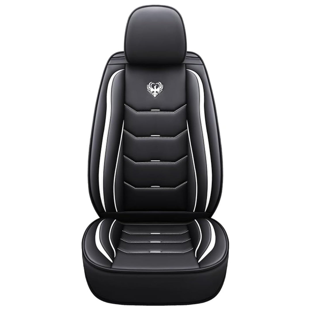 car passion 1 Universelle Sportlich Schonbezug Auto in Kunstleder, Sitzbezug Auto Vordersitze mit Ko