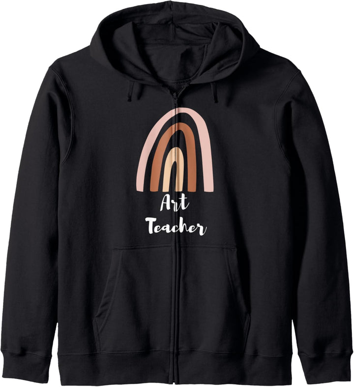 Regenbogen Design Art Lehrer Geschenk Pastell Farbe Kapuzenjacke