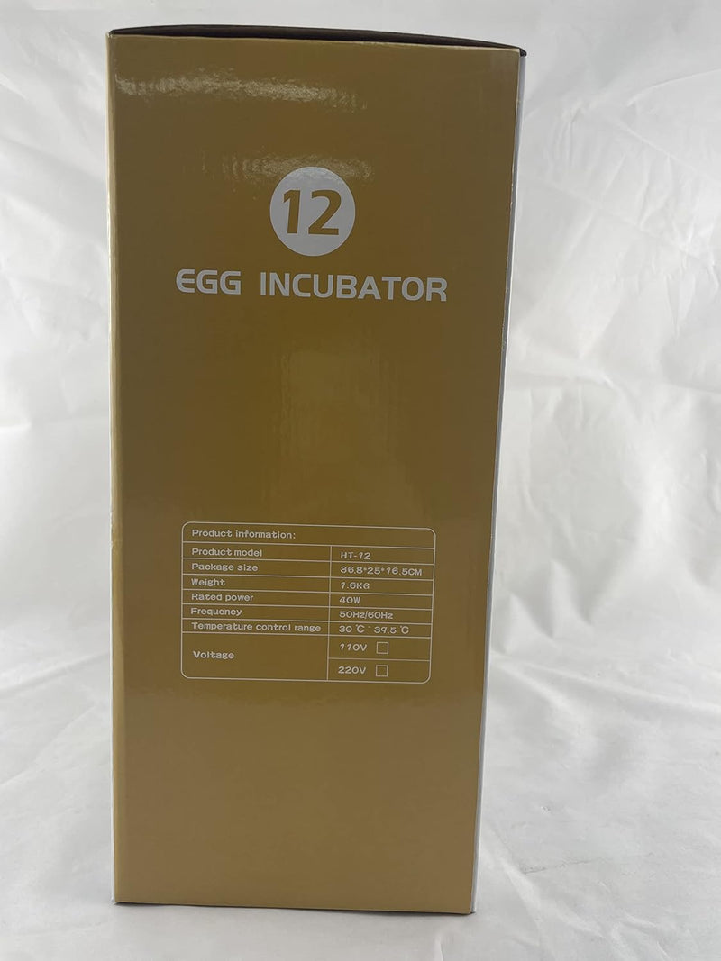 Smart Mini Egg Hatching 12 Eier Inkubator Automatische Temperaturregelung Hatcher für Hühner, Enten,