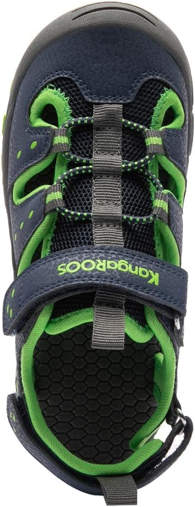 KangaROOS Jungen K-Trek Sandale 29 EU Dk Navy Lime, 29 EU Dk Navy Lime