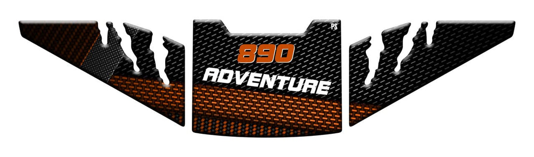 Aufkleber mit 3D-Effekt, Tankschutz aus Harz, kompatibel mit PS KTM 890 Adventure - Tankpad und Seit