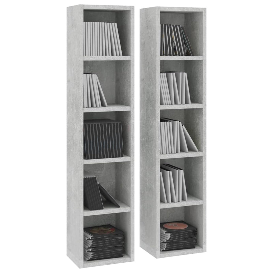 Tidyard 2 STK. CD Regal Ständer Standregal Wandregal Medienregal Dekoregal Aufbewahrung Büroregal Be