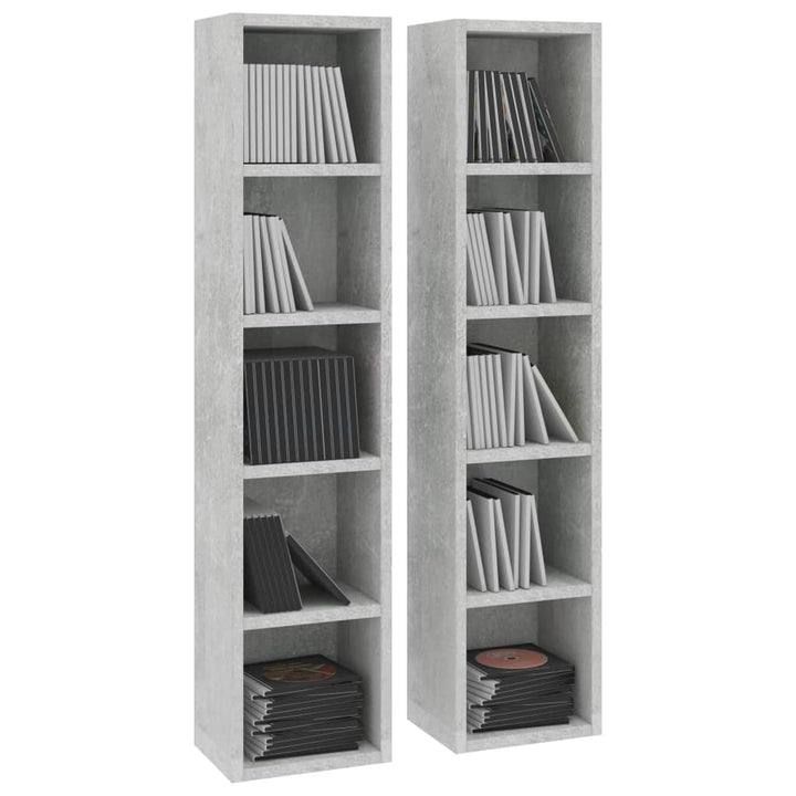 Tidyard 2 STK. CD Regal Ständer Standregal Wandregal Medienregal Dekoregal Aufbewahrung Büroregal Be
