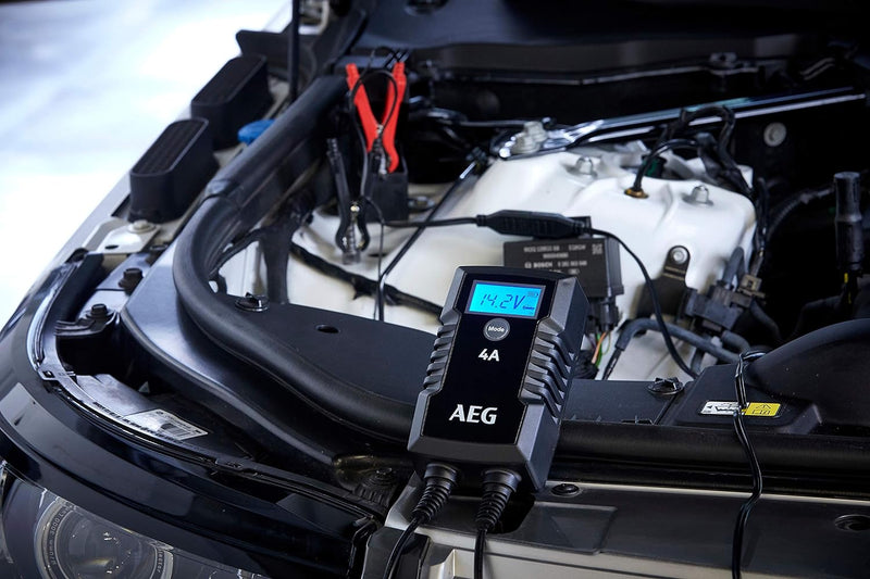 AEG Automotive 10616 Mikroprozessor-Ladegerät für Auto Batterie LD 4.0, 4 Ampere für 6/12 V, 7-HF La