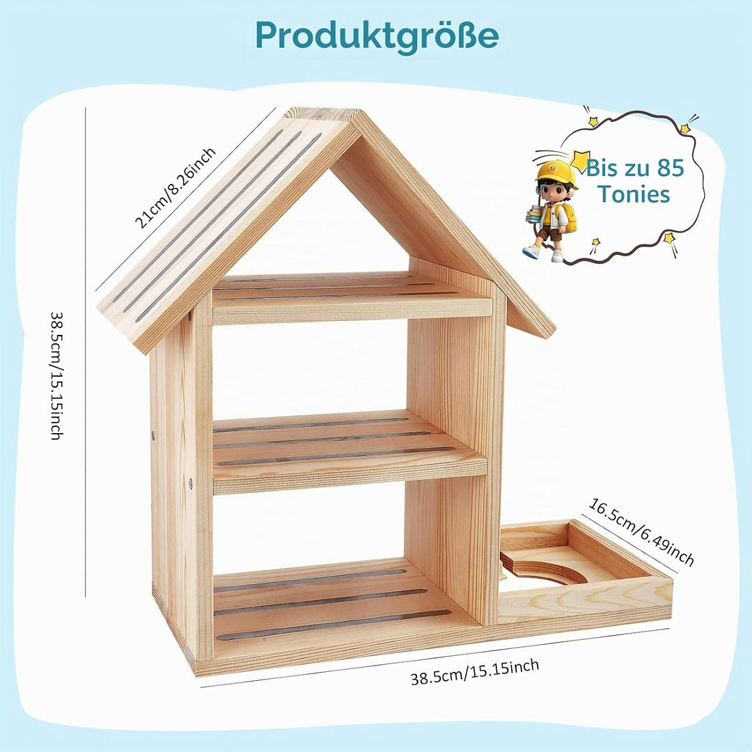 to-nie Regal Kinderzimmer Hausform für bis zu 85 to-nie - to-niebox Regal für to-nie Box und Figuren