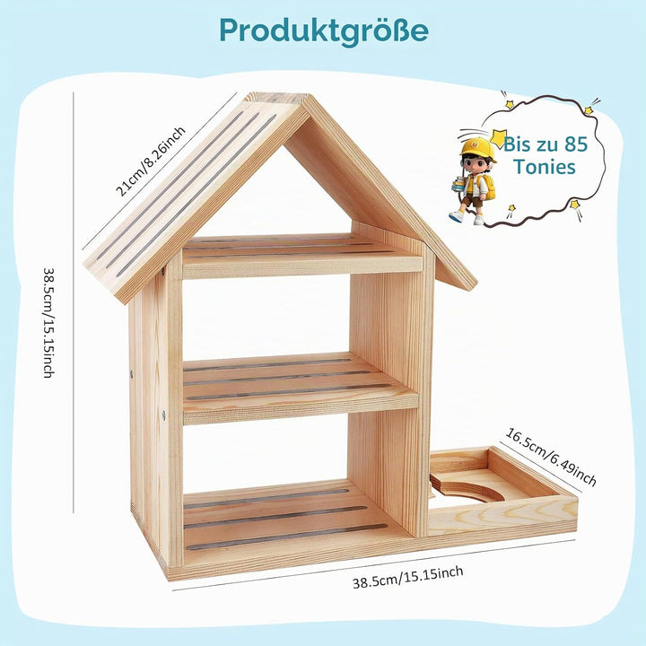 to-nie Regal Kinderzimmer Hausform für bis zu 85 to-nie - to-niebox Regal für to-nie Box und Figuren