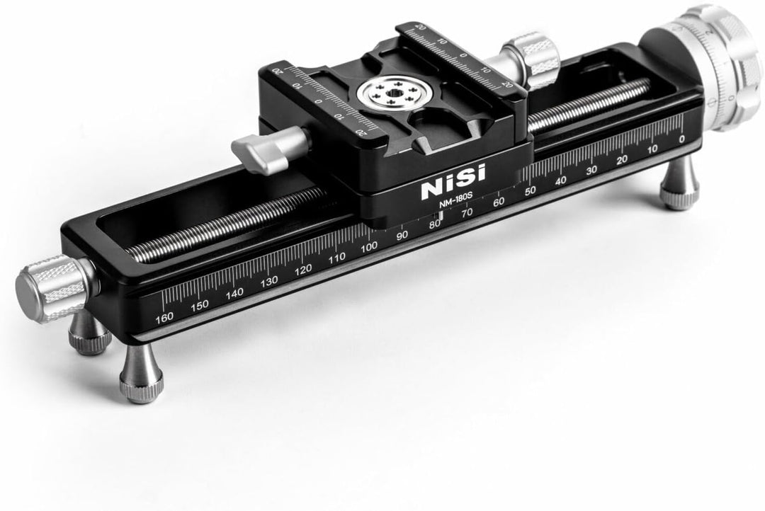 NiSi NM180 Makro Fokussierschiene - 360° Rotierbar Stabiler Makroschlitten/Makro Einstellschlitten/M