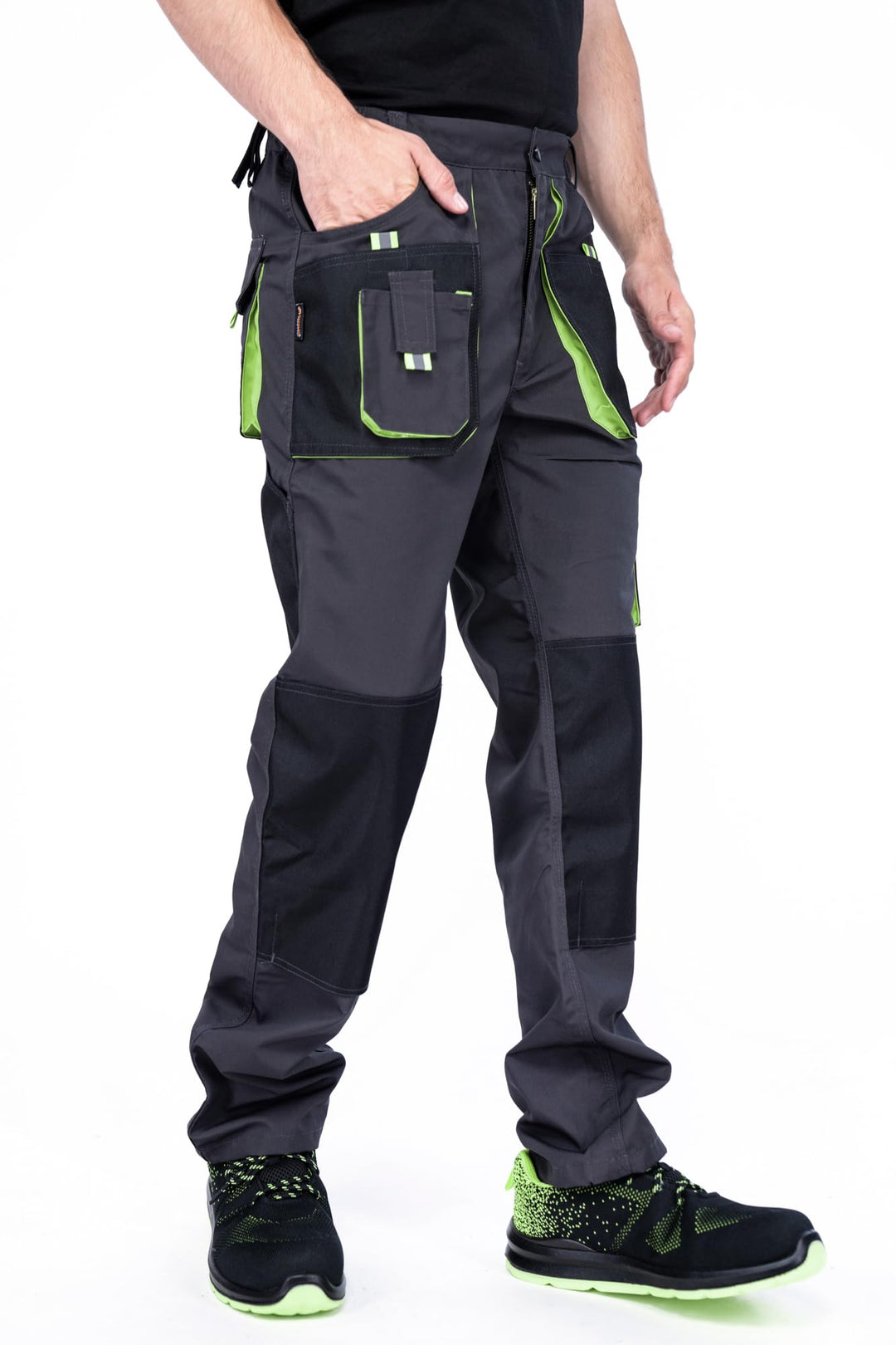 MAZALAT work wear Arbeitshose für Herren, mit Kniepolstertaschen, Arbeitshose, mehrere Taschen, gros