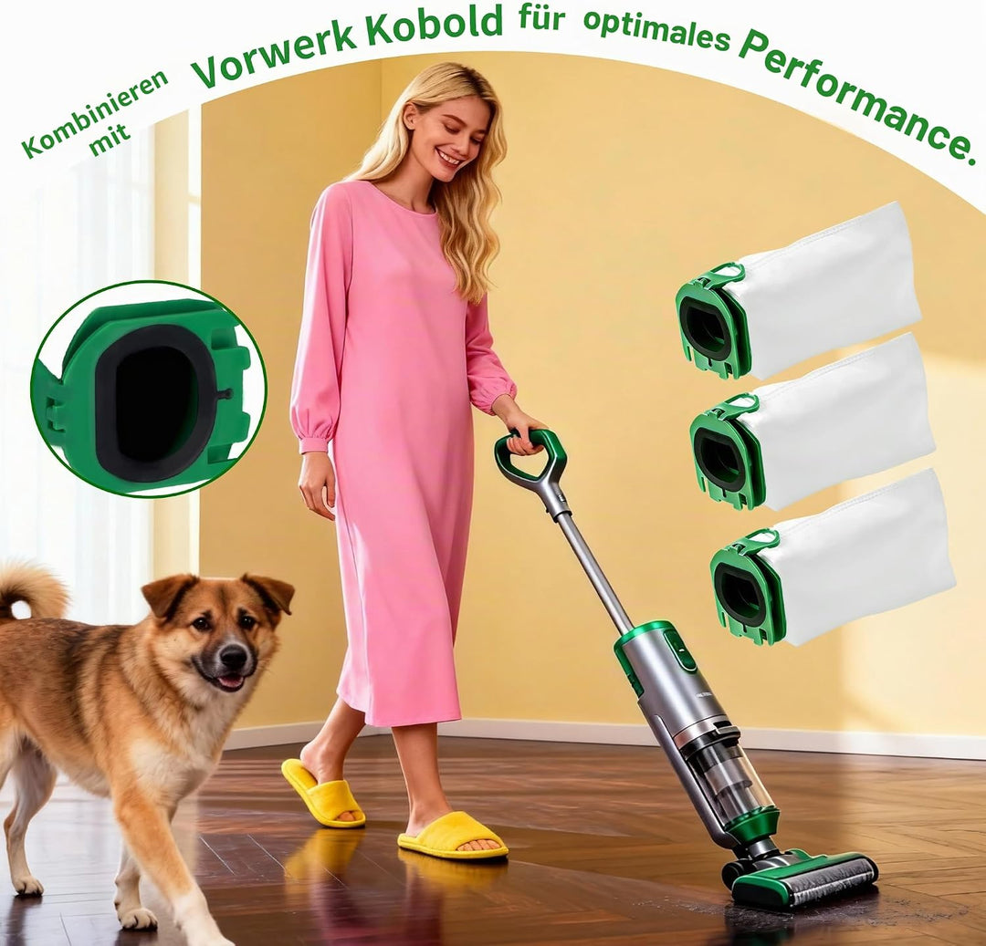 14 Stück Staubsaugerbeutel,Staubbeutel für Vorwerk Kobold VB100 FP 100 Premium Filtertüten mit 2 Mot