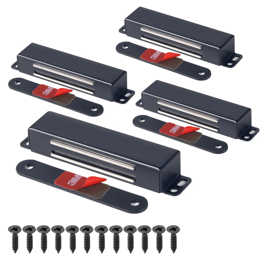 Mousike Magnetischer Türverschluss Heavy Duty 40KG Edelstahl-Türmagnete mit starkem Magnet für Küche