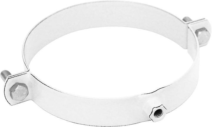 raik Ofenrohr/Rauchrohr Rohrschelle Wandbefestigung Durchmesser 130 mm Emaille Weiss ESH116-130-w, W
