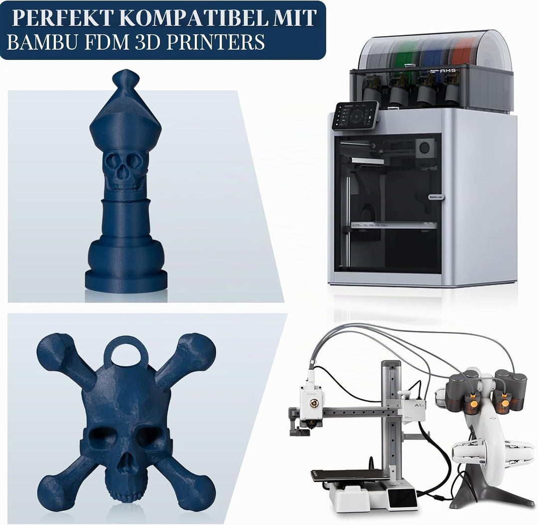 TINMORRY Carbon Fiber PETG Filament 1.75 mm, Stärker Zähigkeit PETG CF 3D Drucker Filament, Passt fü