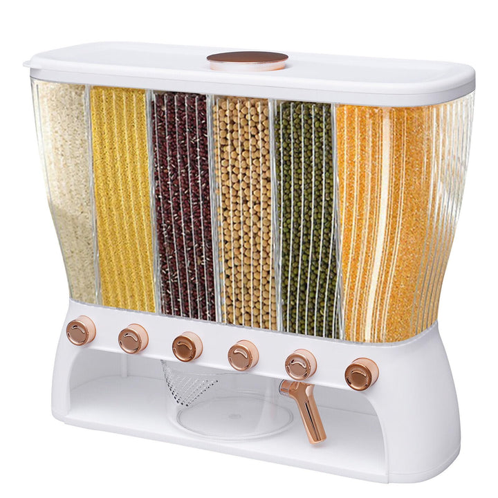 Müslispender 6 Gittern Cerealienspender Reisespender Müsli Cornflakes und Cerealien mit Reistrichter