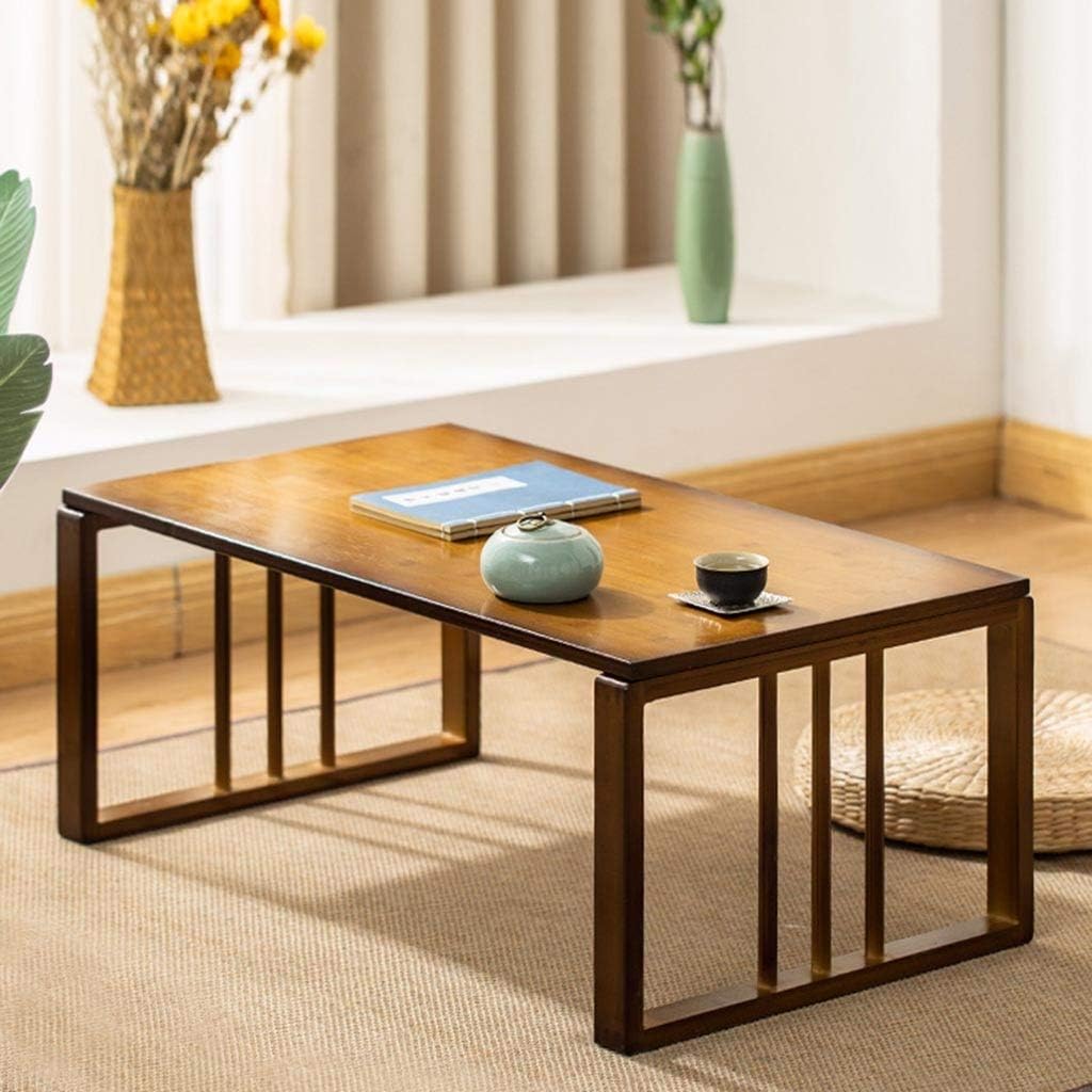 Couchtisch Tatami-Tisch Faltbarer Tee-Trinktisch Im Japanischen Stil Bambus-Erkerfenster Im Japanisc