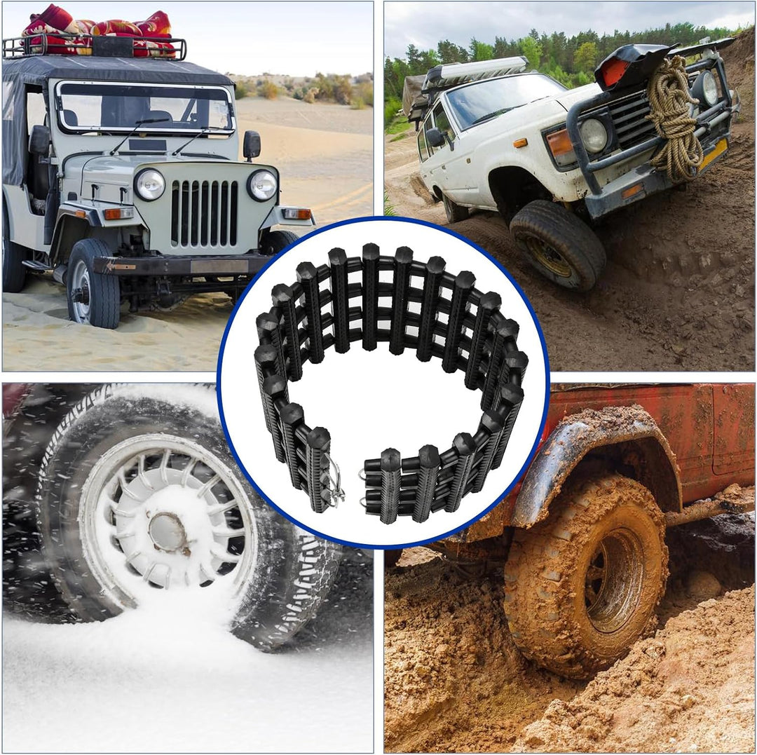 Anfahrhilfe Auto 2er-Set, Traktionshilfe Sandbleche Offroad 100x21cm 100 x 21 x 2.5 CM, 100 x 21 x 2