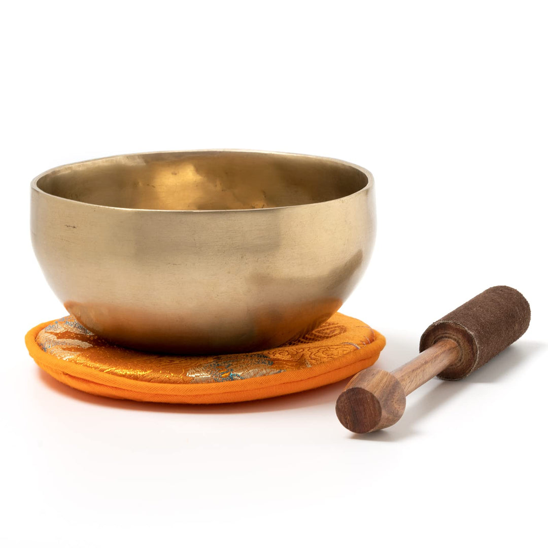 Tibetische Klangschale I ca. 400 g I für Achtsamkeit, Yoga, Meditation, Grundschule, Kindergarten I