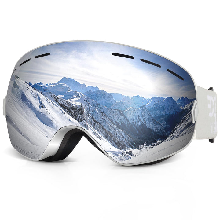EXP VISION Snowboard Skibrille für Herren Damen Jugend, 100% UV400 Schutz Anti Beschlag über der Bri