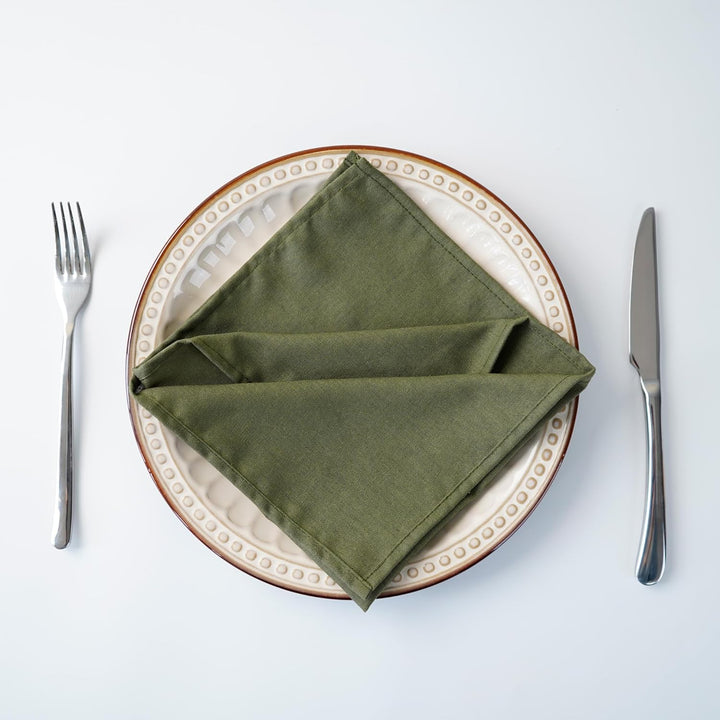 weich Polyester -Leinen gemischt Abendessen Cloth Servietten, 12 Stück (40 x 40 cm), für Veranstaltu