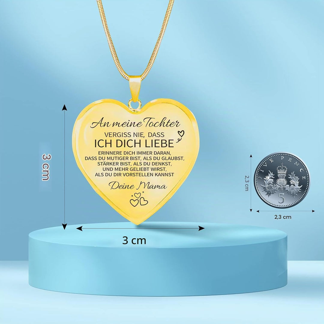 HAYOUWAY Geschenke für Frauen Tochter Mädchen Kette Herz Halskette für Damen, Mutter An Meine Tochte