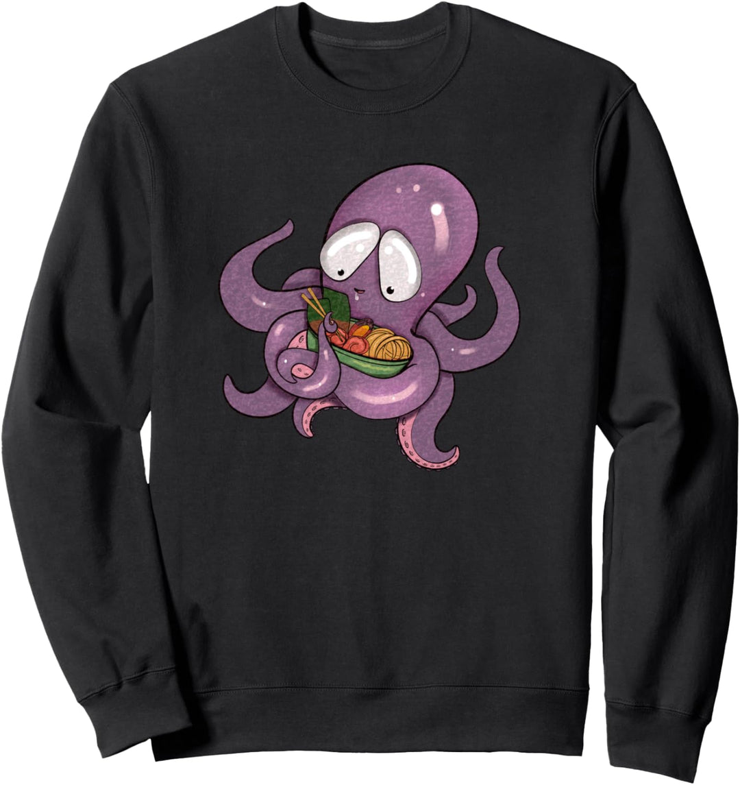 Kawaii Kraken Ramen Anime Oktopus Sweatshirt