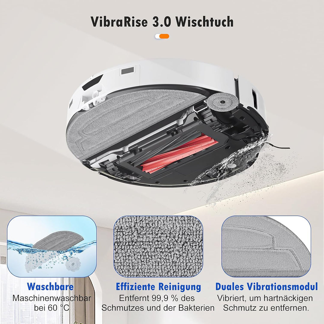 26 Stück Zubehör für Roborock S8 MaxV Ultra Saugroboter, 2 Hauptbürste 4 Staubbeutel 4 Wischtücher 4