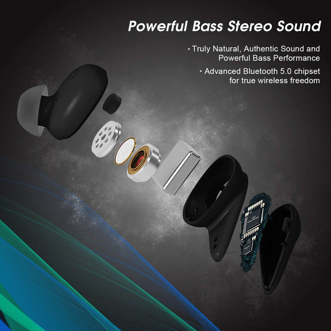 August Bluetooth Kopfhörer In Ear EP810 - Bluetooth 5.0 Kabellose Earbuds mit Mikrofon Berührungsste