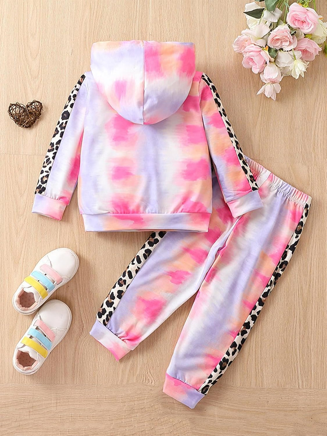 Baby Mädchen Kleidung Langarm Sweatshirt Känguru Tasche Floral Hoodie Tops & Hosen Herbst Winter Out