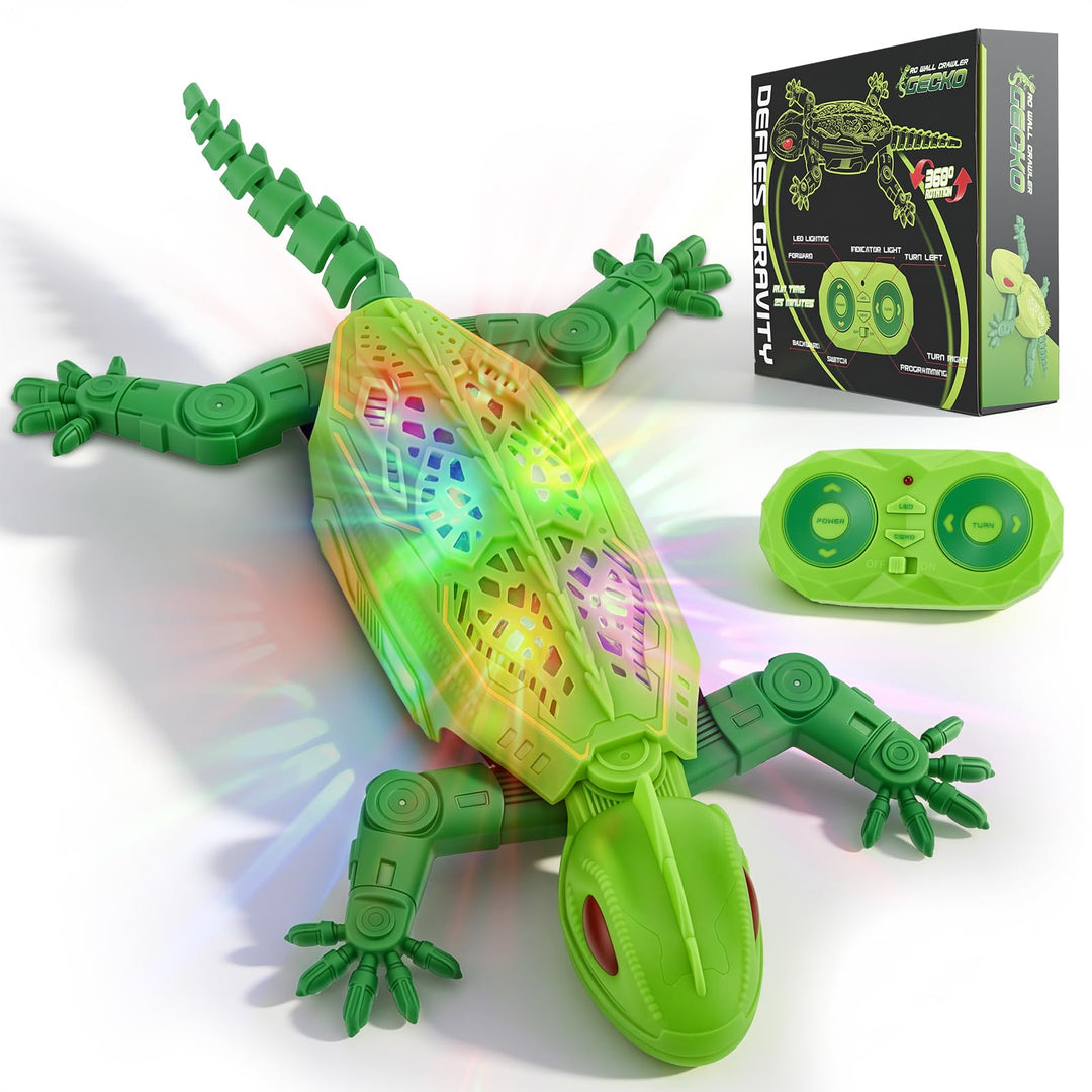 Gecko Wandflitzer, Wandflitzer Gecko Spielzeug, 360° Rotation Ferngesteuerter Eidechse Wand Klettern