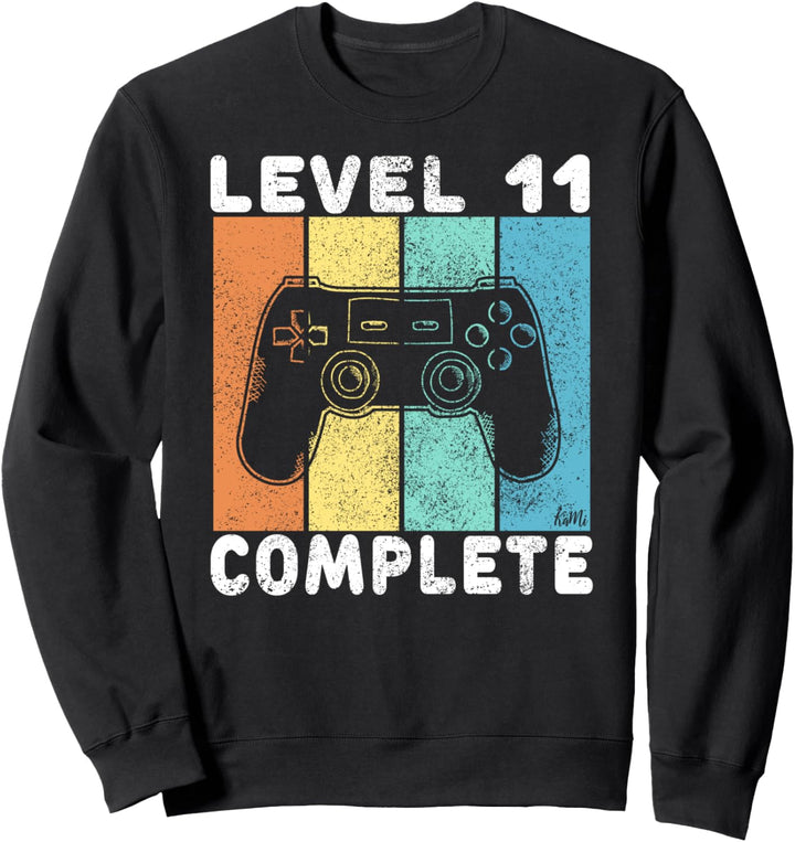 11. Geburtstag Jungen Gamer Level 11 Complete 11 Jahre Sweatshirt