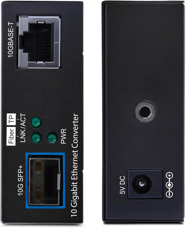 StarTech 10GbE Open SFP+ Glasfaser Konverter, 10GBASE-X (MCM10GSFP2) | RJ-45 auf 10GBASE-X SFP+, Sin