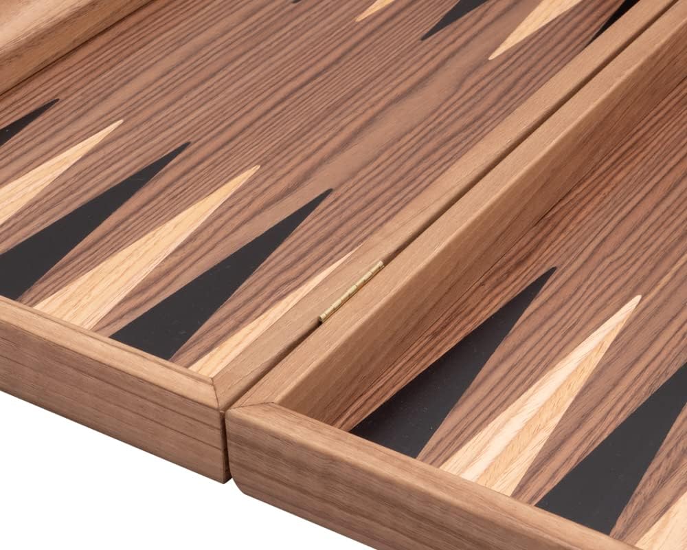 Backgammon-Set - Turnierbrett aus Walnuss- und Ahornholz - Premium Edition