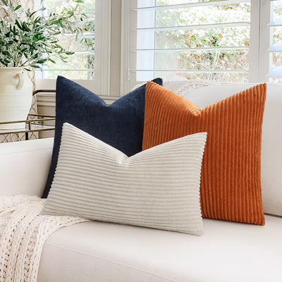 MIULEE 2er Set Kissenbezüge Kord Kissenhülle Dekorative Kissenbezug Sofakissen Couchkissen Dekokisse